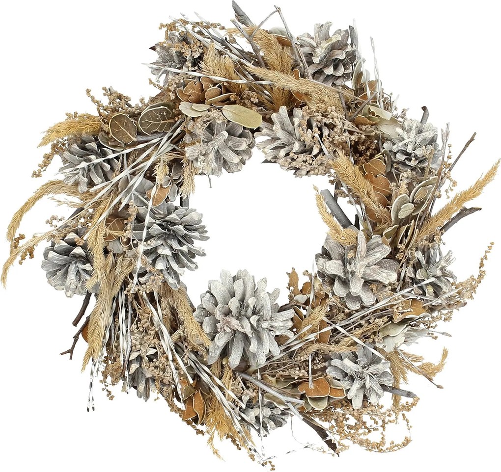 Wianek Winter Cone ⌀30cm beige