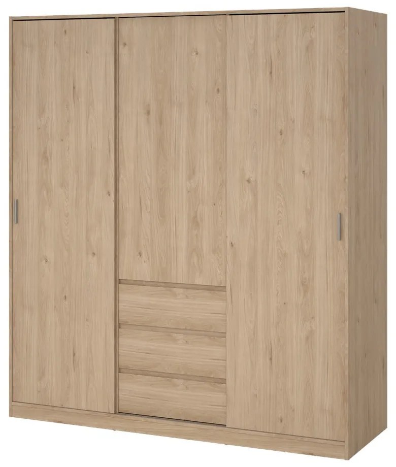 Szafa w dekorze dębu z drzwiami przesuwnymi w naturalnym kolorze 177x200x60 cm Naia – Tvilum