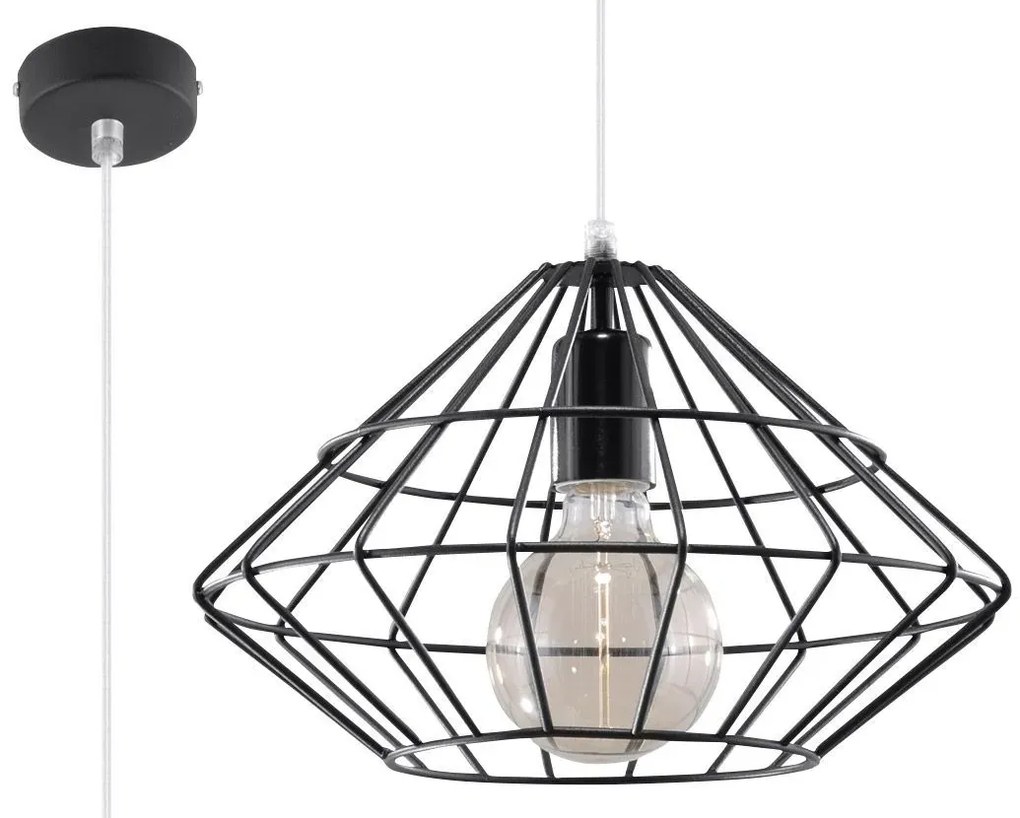 Designerska lampa wisząca E841-Umberta - czarny