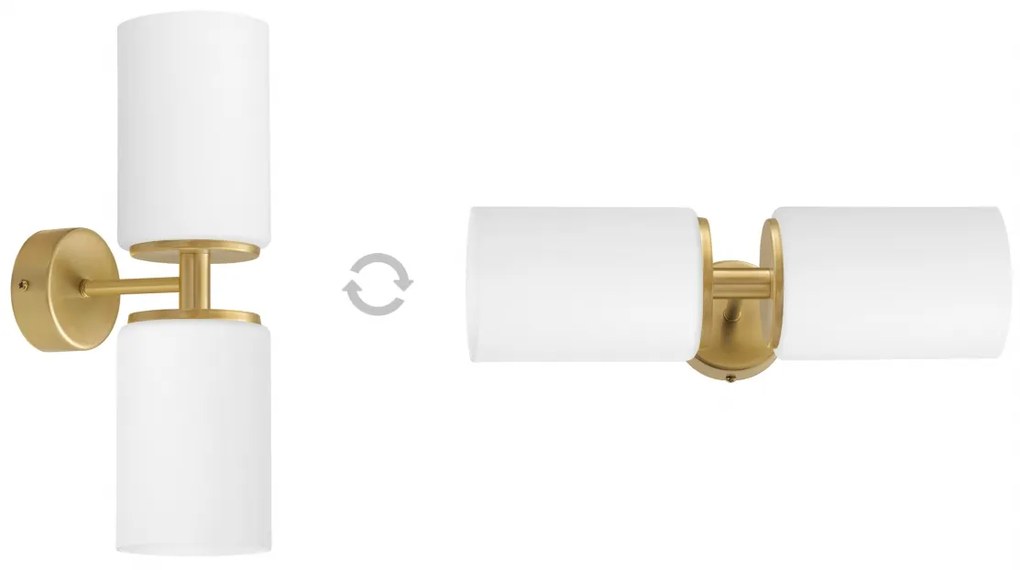 Elegancki złoty nowoczesny kinkiet KR-K2C