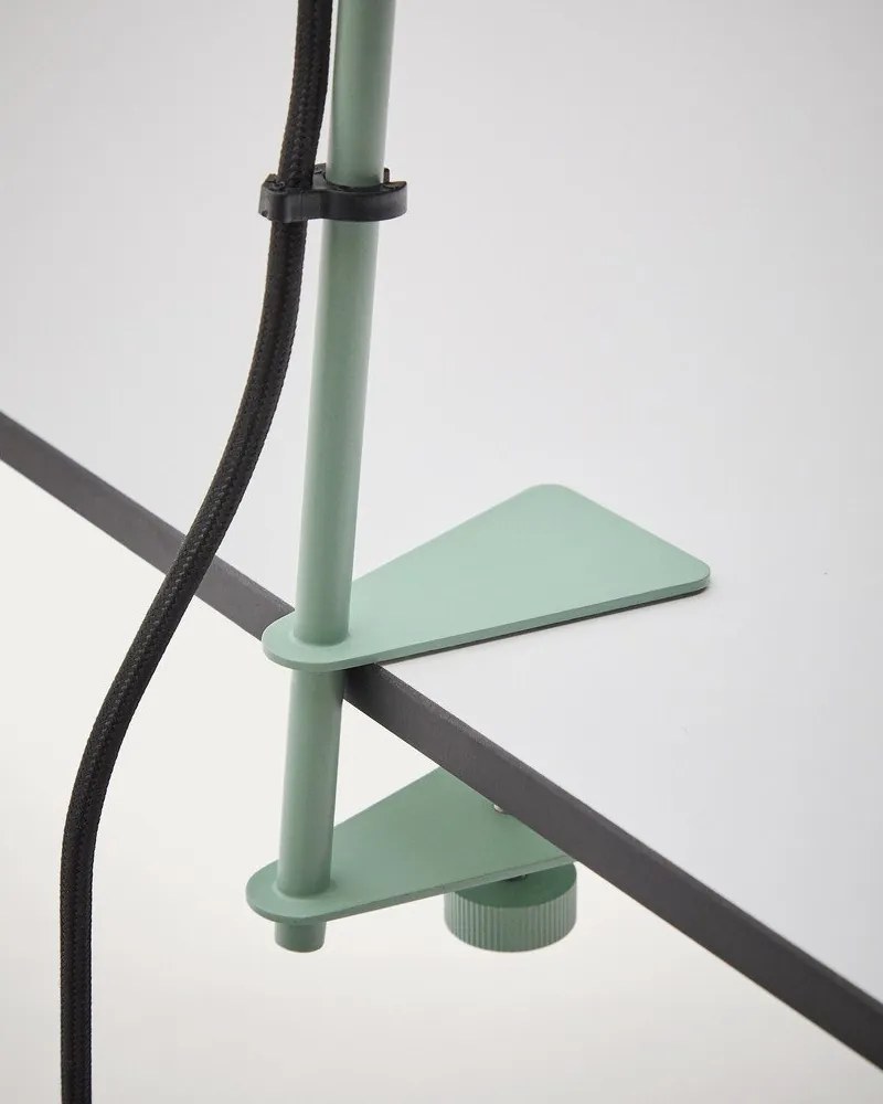 Zielona metalowa lampa stołowa z klipsem (wysokość 51 cm) Jula – Kave Home