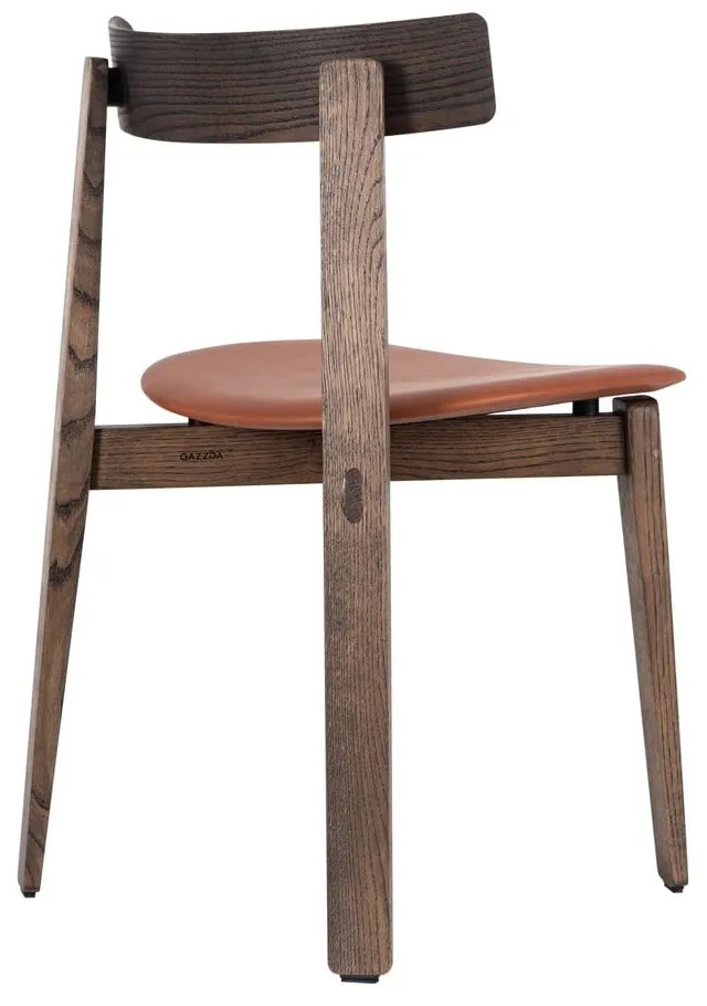 Brązowe/koniakowe krzesła zestaw 2 szt. z litego drewna dębowego Nora – Gazzda