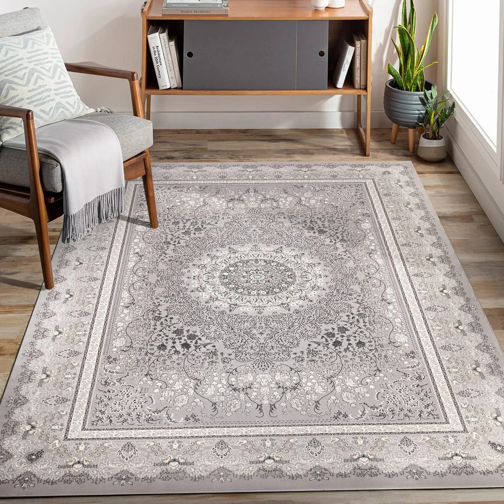 Dywan vintage Beyond Rozeta szary 80 cm x 150 cm