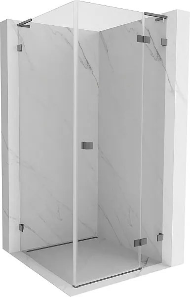 Mexen Lunar L kabina prysznicowa uchylna prawa 80 x 80 cm, transparent, gun metal - 834L-080-080-95-00-P