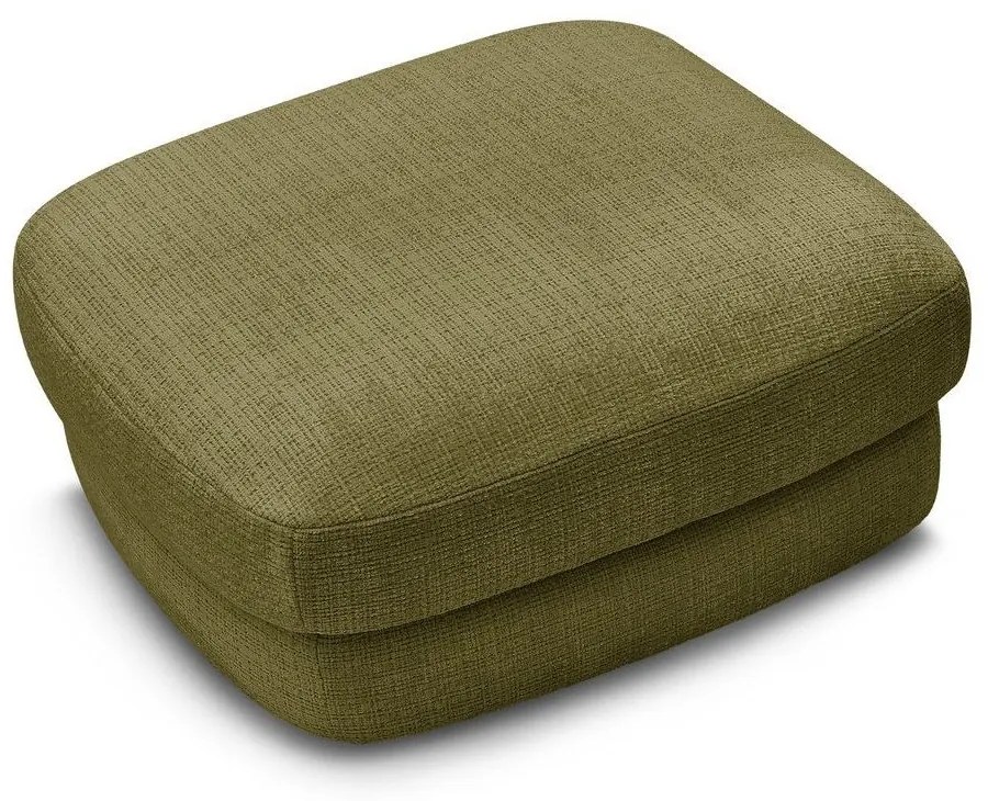 Podnóżek z tkaniny szenilowej w kolorze khaki Leonore – Bobochic Paris