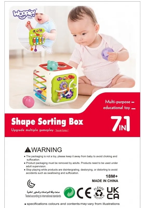 Woopie baby sensoryczna edukacyjna kostka aktywności