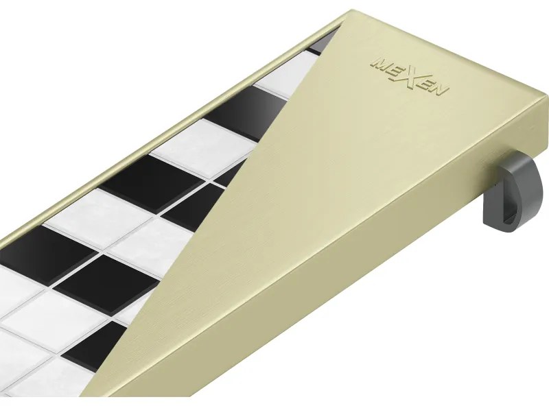 Mexen Flat M13 maskownica 2w1 do odpływu liniowego 80 cm, złota szczotkowana - 1A19080