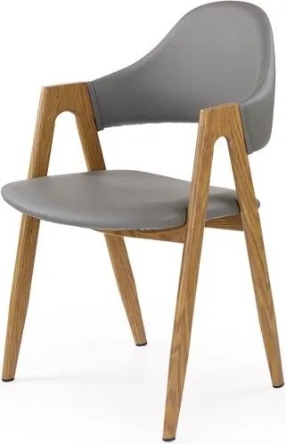 Krzesło na metalowym stelażu pokryte ekoskórą K247