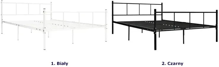Białe metalowe łóżko 120x200 cm G5-P08