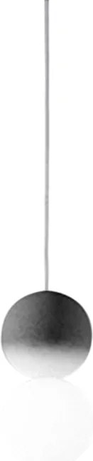 Sfera - Pojedyncza lampa wisząca z ciemnoszarą betonową kulą i opalowym szkłem - 1XG9 max 1X7W, biała oprawka, IP20