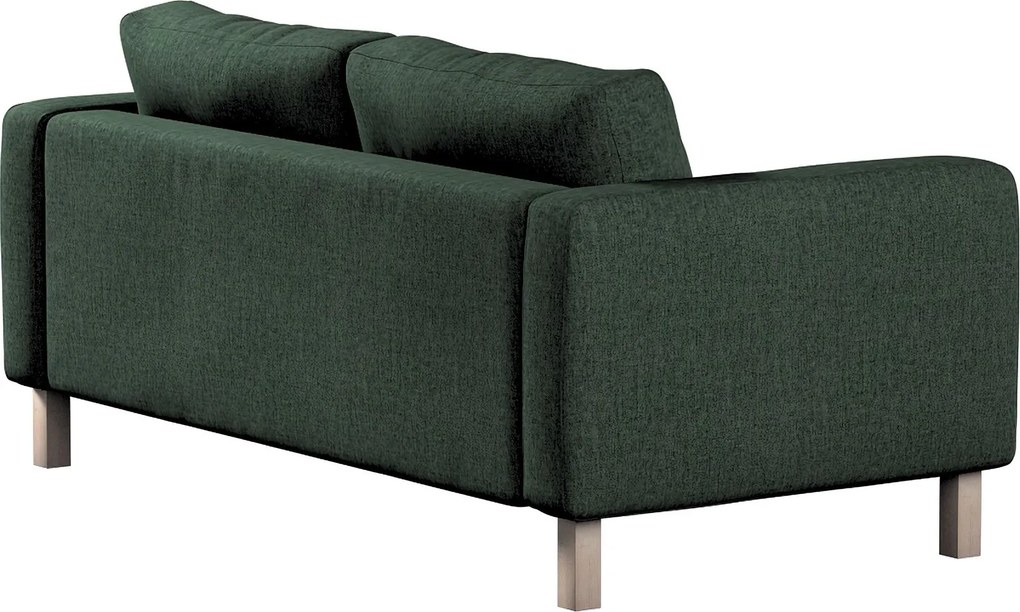 Pokrowiec na sofę Karlstad 2-osobową nierozkładaną krótki kolor zielony tkanina strukturalna