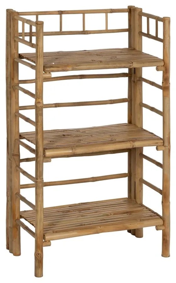 Bambusowy regał w naturalnym kolorze 61x104x34 cm Manali – Ixia