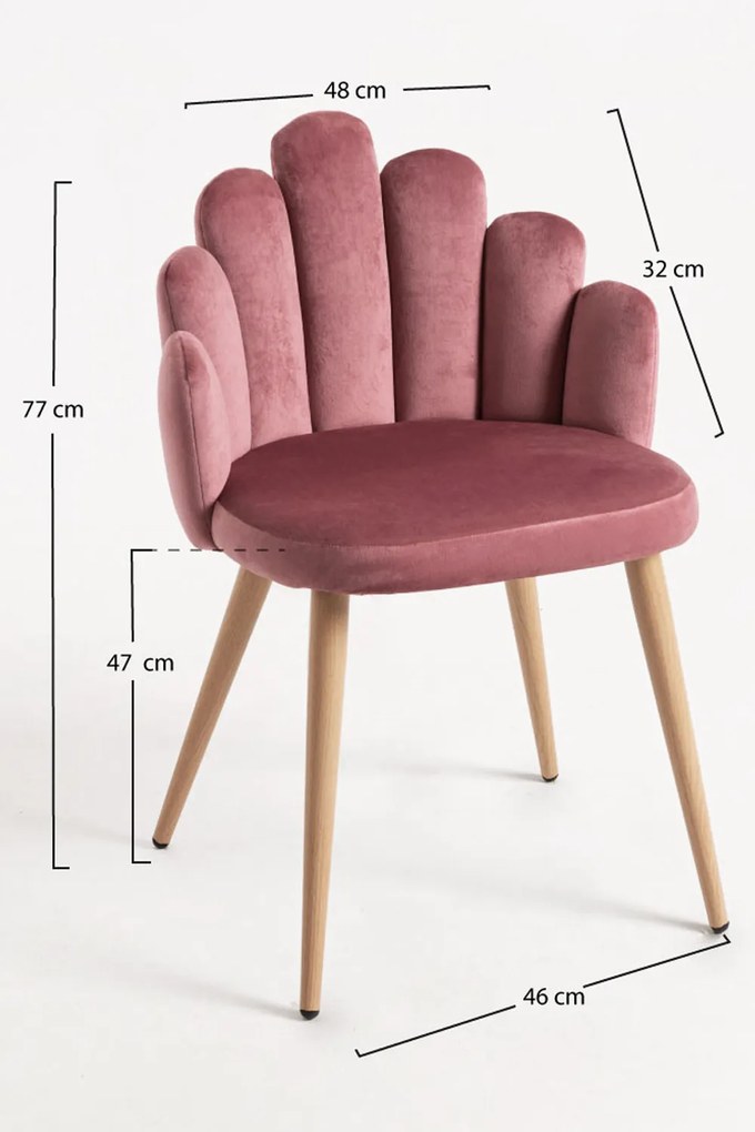 Zestaw 4 Krzese Hand Aksamitne