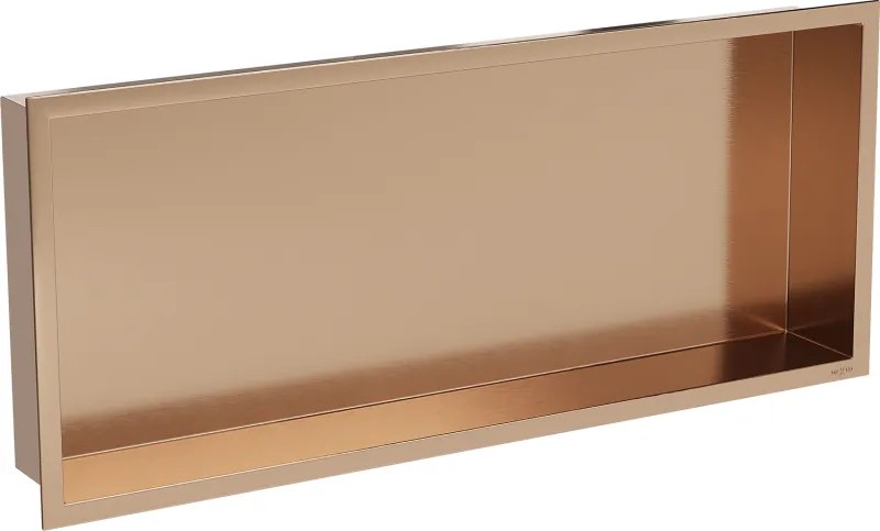 Mexen X-Wall-R półka wnękowa z kołnierzem 75 x 30 cm, miedź szczotkowana - 19C0753010