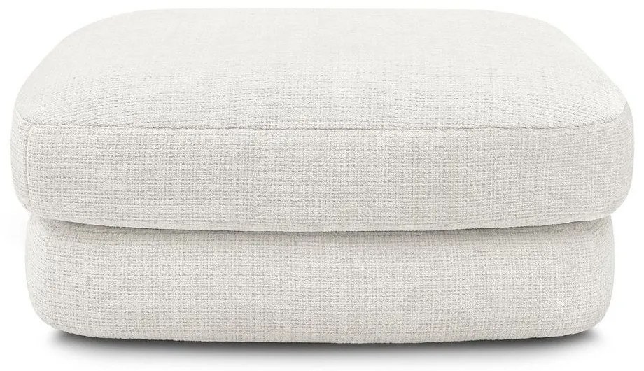 Biały podnóżek z tkaniny szenilowej Leonore – Bobochic Paris