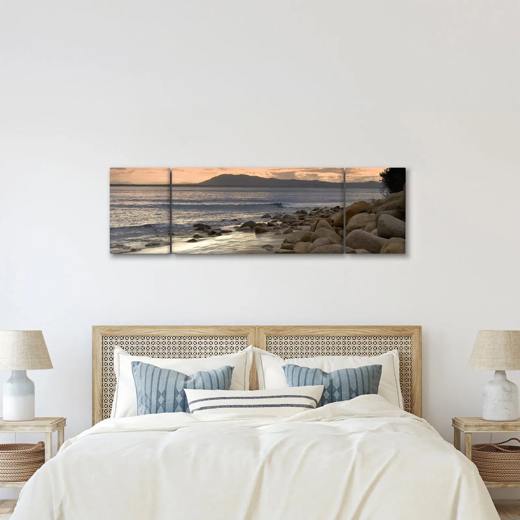 Obraz - Morze i góry (170x50 cm)