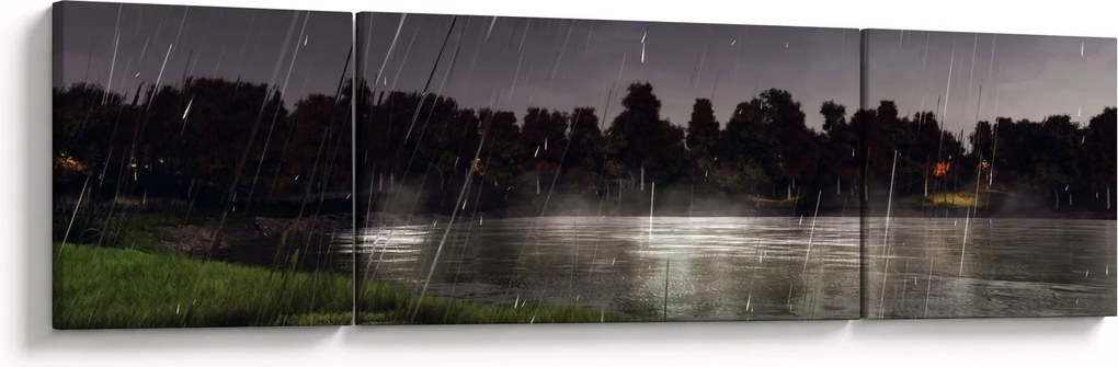 Obraz - Deszczowy wieczór (170x50 cm)