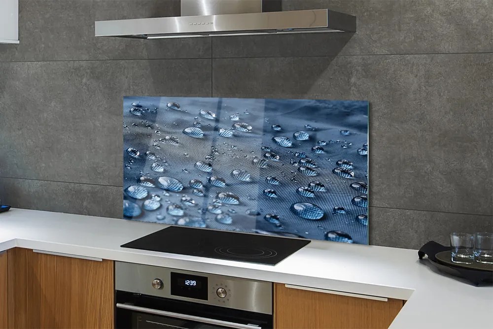 Szklany Panel Mikroświat Kropli Wody