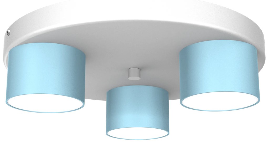 Lampa sufitowa DIXIE Blue/White 3xGX53, niebieska, na kole potrójna