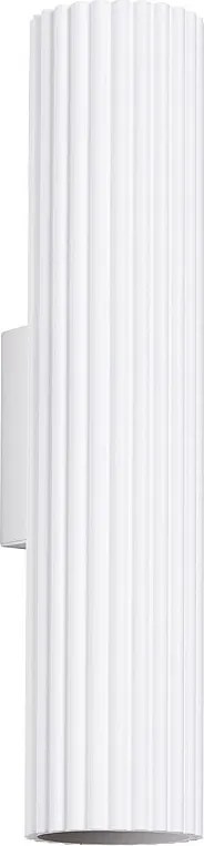 Lampa Ścienna Minimalistyczny Karbon, Aluminium - 2 Źródło - L.6.5 X H.30 Cm - Biały