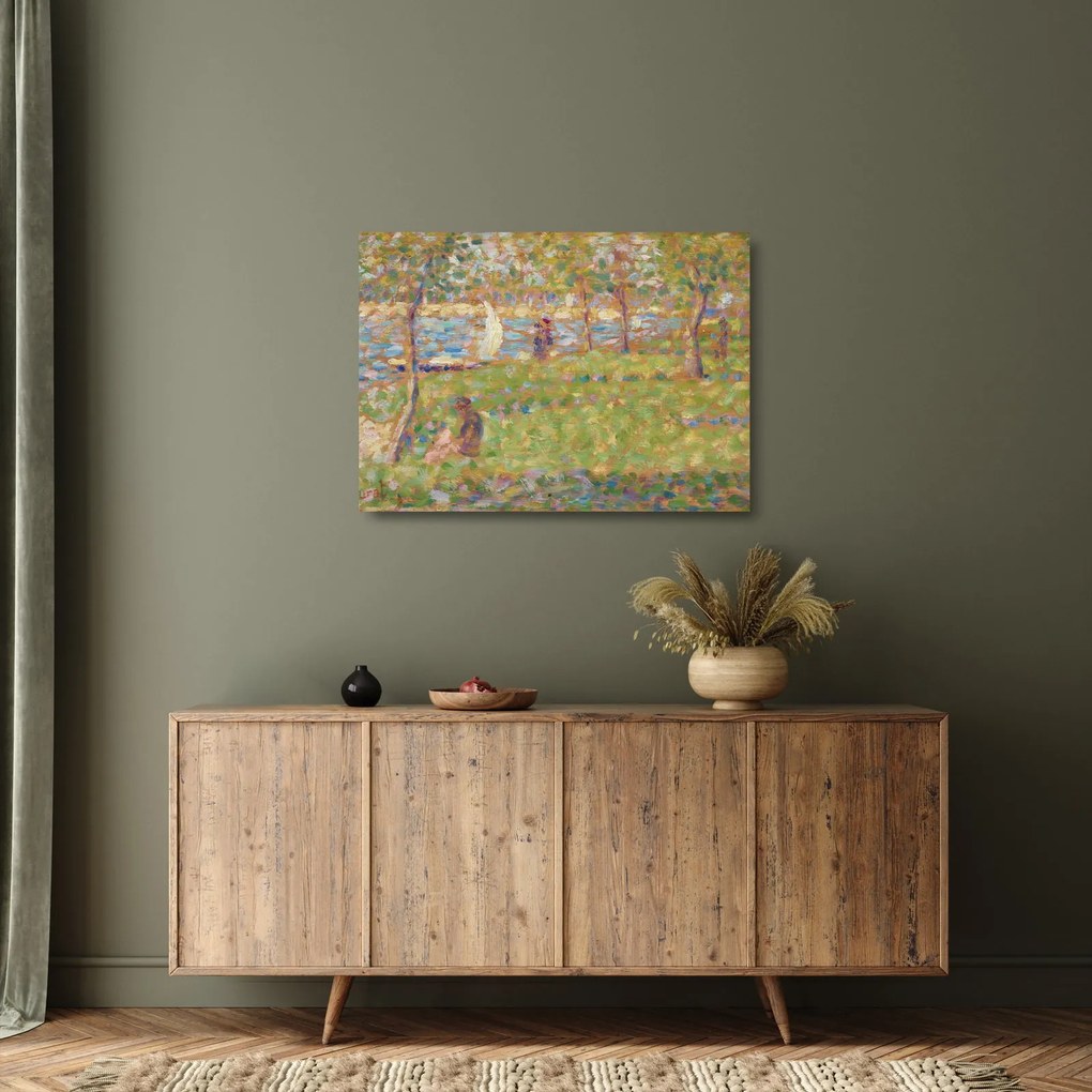 Obraz na szkle - Georges Seurat, Study for "La Grande Jatte", reprodukcje (70x50 cm)