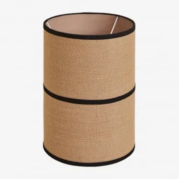 Abażur Z Juty I Bawełny Olinda Czarna & Ø25 Cm - Sklum