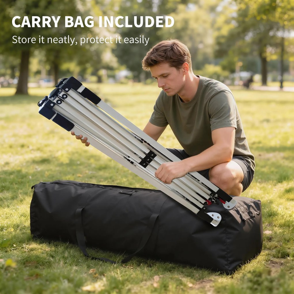 Outsunny Pawilon 3 x 3 m Wodoodporny Stabilny Zimoodporny Składany Pawilon Pop-Up, UV 50+ z Torbą i Workami z Piaskiem | Aosom PL