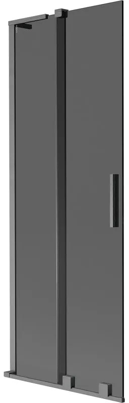 Mexen Velar L parawan nawannowy 2-skrzydłowy rozsuwany 70 x 150 cm, grafit, gun gray szczotkowany - 896-070-003-41-66