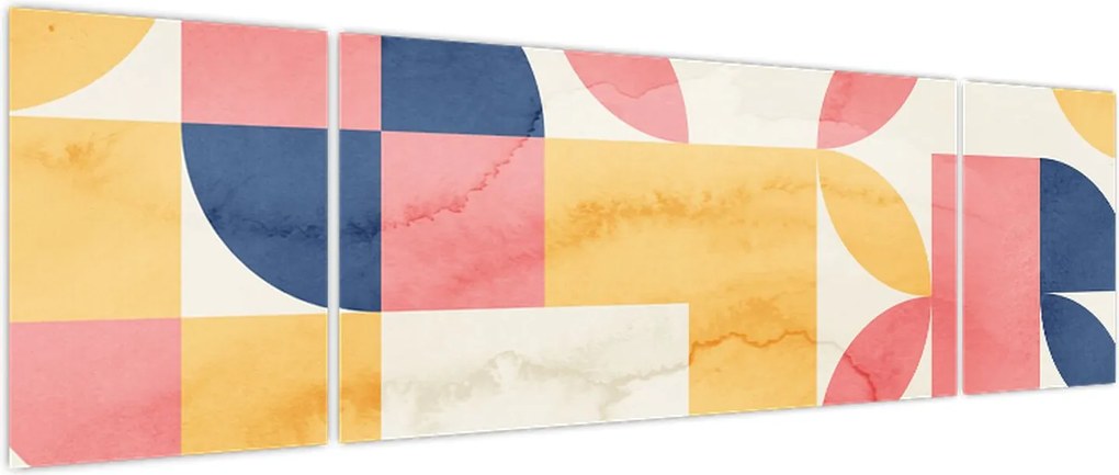Obraz - Abstrakcja z wzorami retro (170x50 cm)