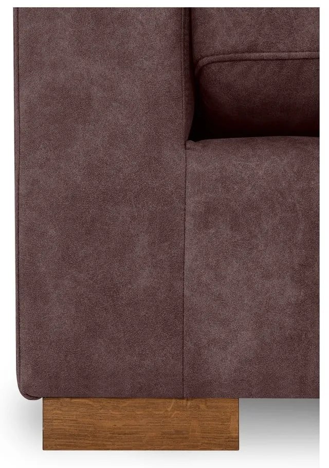 Ciemnobrązowa sofa z imitacji skóry 266 cm Hamburg – Scandic