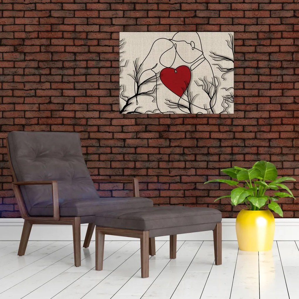 Obraz - Zakochana para (70x50 cm)
