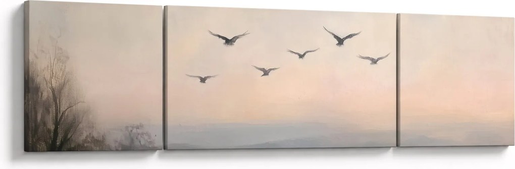 Obraz - Stado ptaków (170x50 cm)