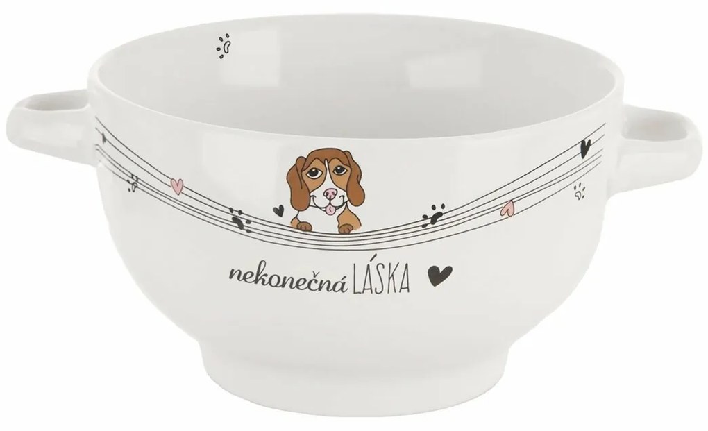 Orion Miska ceramiczna Niekończąca się miłość Pies, śr. 14 cm