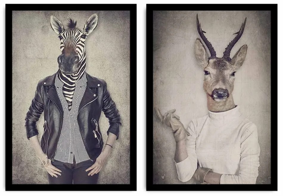 Obraz dwuczęściowy Home Ribs and Deer, 72x50 cm