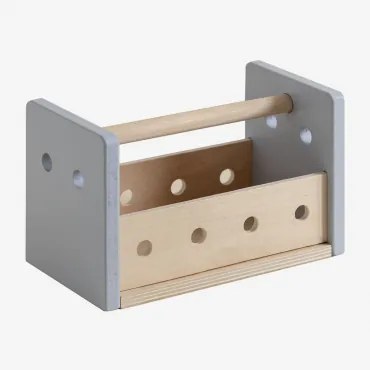 Skrzynka Na Narzędzia Z Drewna Donnie Kids Naturalna - Sklum