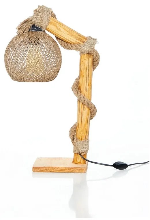Beżowo-naturalna lampa stojąca (wysokość 50 cm) Canata – Opviq lights