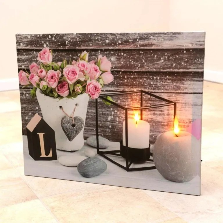 Obraz na ścianę Love - 2 diody LED, 40 x 50 cm