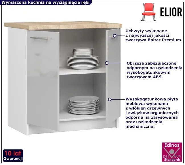 Szafka kuchenna dolna w kolorze szarym W4-B70