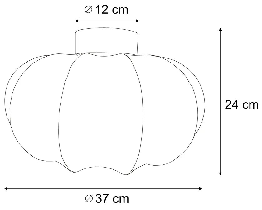 Lampa sufitowa Japandi biała 37 cm - Plu AsyeshaJapandi Oswietlenie wewnetrzne