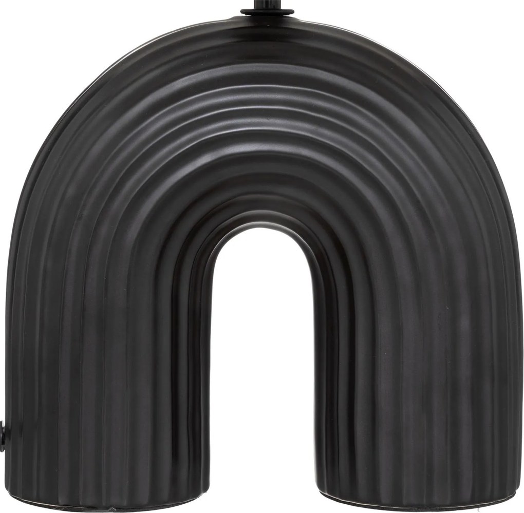 Lampa z abażurem Eidel i z ceramiczną podstawą, 40,5 cm