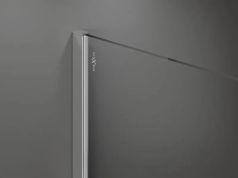 Mexen Kioto ścianka prysznicowa Walk-in 155 x 200 cm, transparent 8 mm, chrom - 800-155-101-01-00