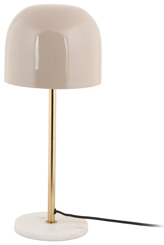 Kremowa lampa stołowa z metalowym kloszem (wysokość 50 cm) Manta – Leitmotiv
