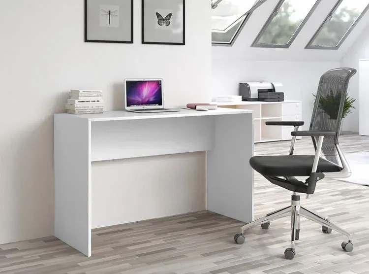 Białe długie minimalistyczne biurko - Selex 2X