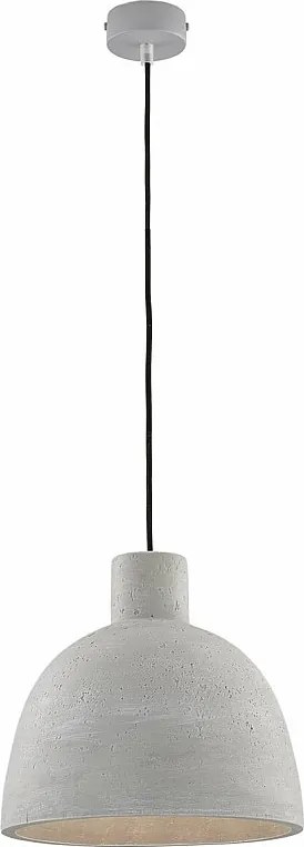 Lampa wisząca Portland z lakierowanego na szaro żelaza z betonowym kloszem śr. 20 i regulowanym kablem elektrycznym, 1 lampa 100 Ø28 BL305-S1-MD
