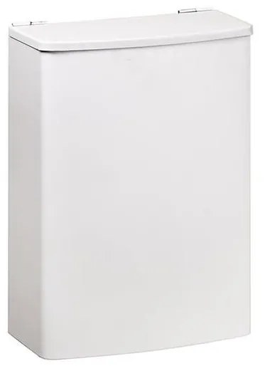 Kosz 19x26,5 cm stal nierdzewna/biały