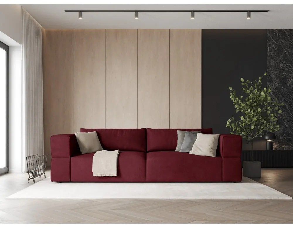 Bordowa sofa 248 cm Esther – Milo Casa