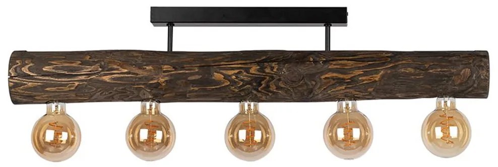 Spot-Light DO6997556 - Przysufitowy żyrandol TRABO 5xE27/60W/230V sosna