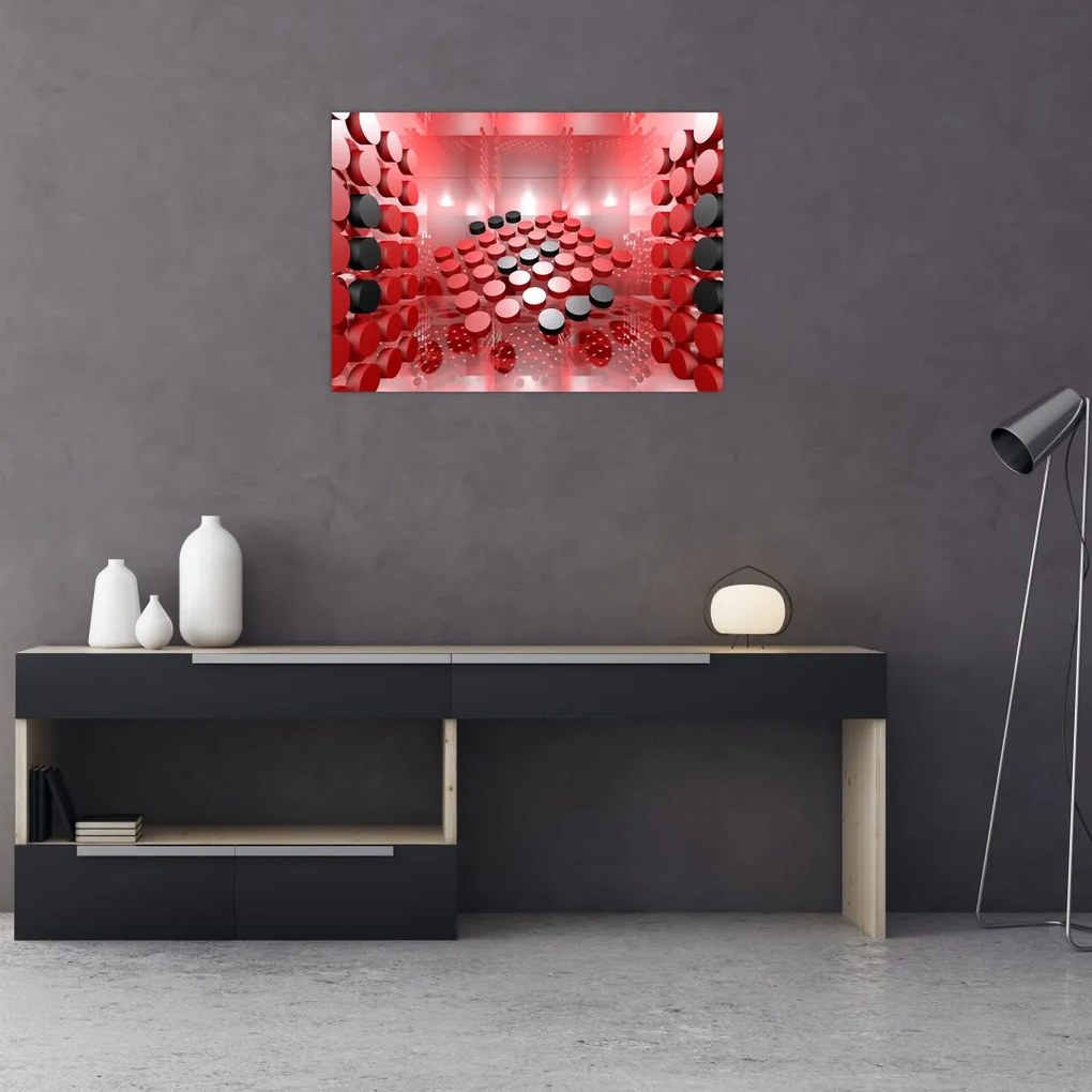 Obraz abstrakcji przycisku (70x50 cm)