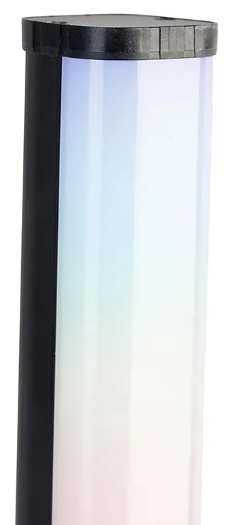Lampa stołowa czarna z wbudowanym LED-em, pilotem i RGB - Arnold Nowoczesny Oswietlenie wewnetrzne