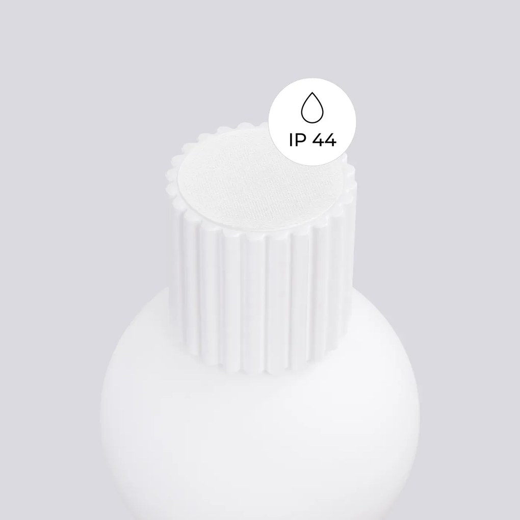 Kinkiet HALO biały IP44 ryflowany SOLLUX  LIGHTING